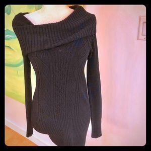 Forever 21 black wide cowl neck sweater